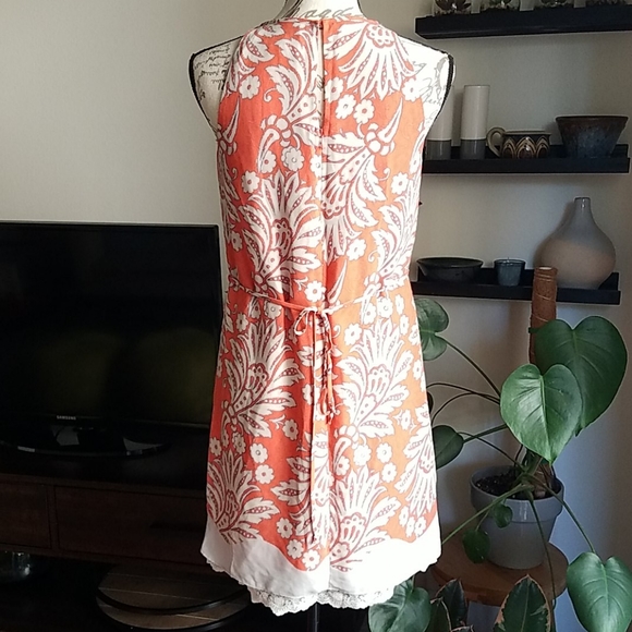 Ann‎ Taylor LOFT Orange Paisley Dress - Picture 5 of 10
